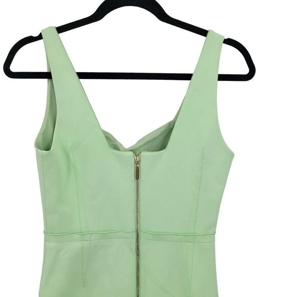 Marciano Dress S Neon Lime Green Corset Scuba Bodycon Colorful Statement Rave - Picture 7 of 12